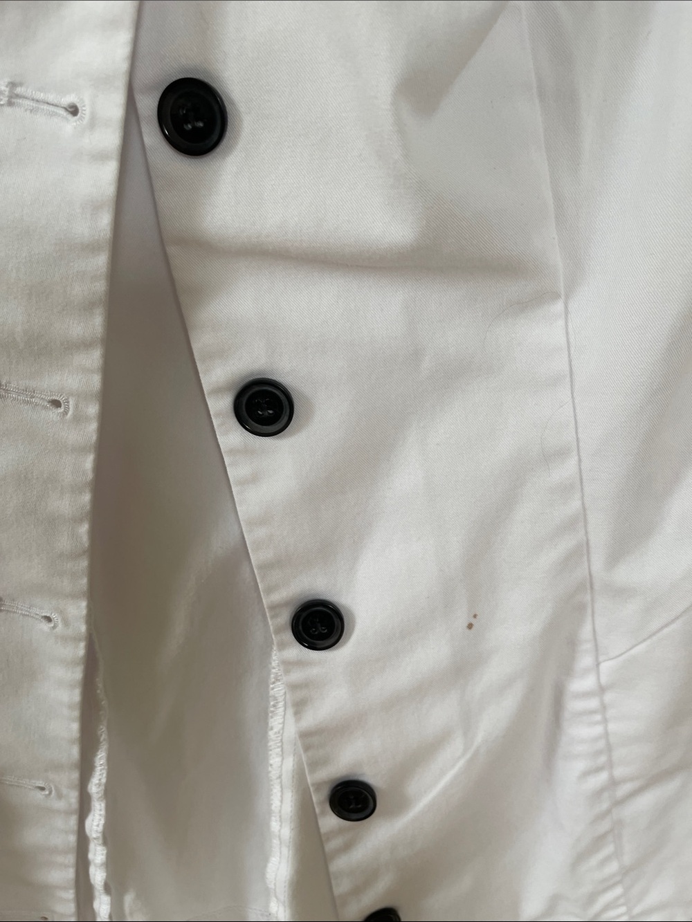 Scrub top - white women’s black Button Scrubs Jacket size XS - Picture 2 of 6